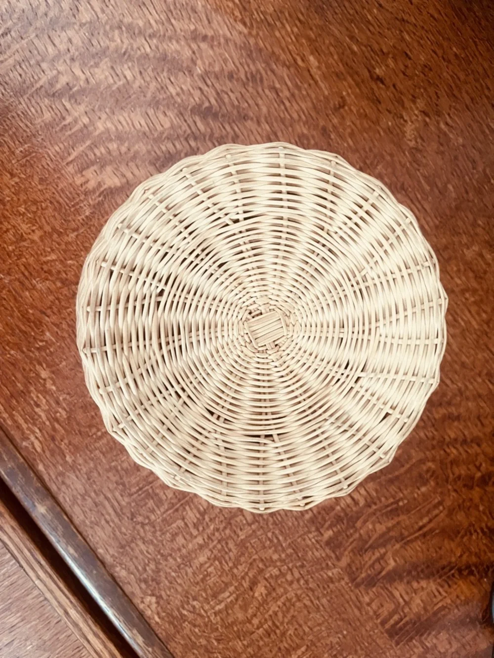 Vintage Chicken Hand Woven Basket